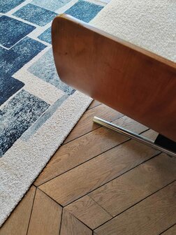Louis De Poortere vloerkleed, Craft Ice Blue 9355, Lucia design