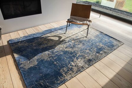 Louis De Poortere vloerkleed, Mad Men Abyss Blue 8629, Cracks design