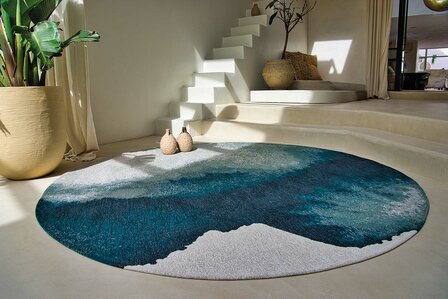 Louis De Poortere vloerkleed, Meditation Inkjet 9332, Lagoon design
