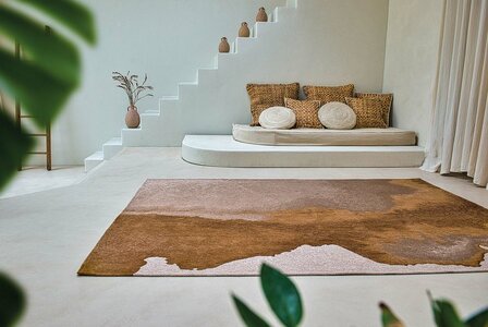 Louis De Poortere vloerkleed, Meditation Chestnut 9326, Lagoon design