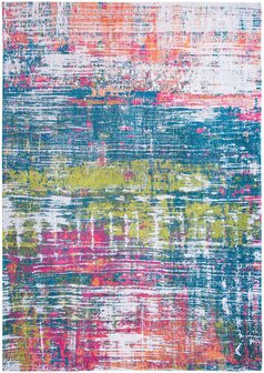 Het Atlantic Streaks Long Island Blue vloerkleed van Louis De Poortere is een kunstzinnig en uniek vloerkleed dat ge&iuml;nspireerd