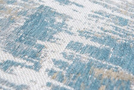 Louis De Poortere vloerkleed, Atlantic Long Island Blue 8718, Streaks design