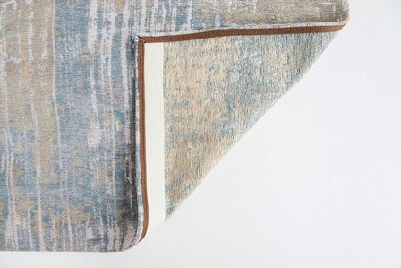 Louis De Poortere vloerkleed, Atlantic Long Island Blue 8718, Streaks design