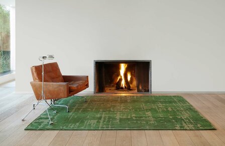 Louis De Poortere vloerkleed, Structures Perrier&rsquo;s Green 9202, Baobab design