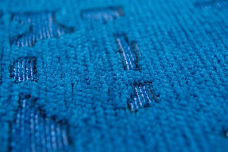 Louis De Poortere vloerkleed, Structures Suarez Blue 9250, Baobab design