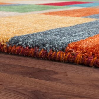 Multicolor wollen vloerkleed MILAN 305