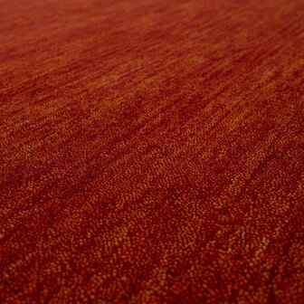 Effen terracotta wollen vloerkleed SIHRA 100