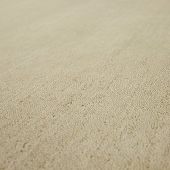 Effen creme wollen vloerkleed SIHRA 100