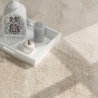 Uni creme vloerkleed COMFY 380