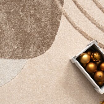Modern karpet of vloerkleed BRUSSEL 216 kleur beige