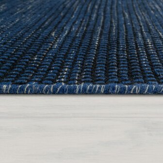 Wollen karpet of vloerkleed FRANSICO 300 kleur blauw