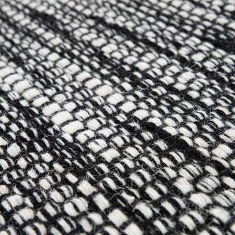 Wollen karpet of vloerkleed FRANSICO 300 kleur zwart wit
