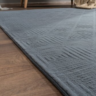 Effen antraciet  karpet of vloerkleed SKY 523  