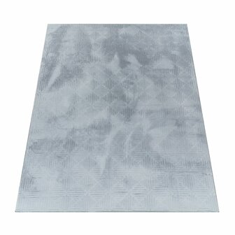Effen grijs karpet of vloerkleed SKY 523