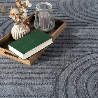 Effen antraciet  karpet of vloerkleed SKY 524