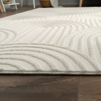 Effen creme karpet of vloerkleed SKY 524