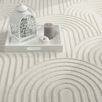 Effen creme karpet of vloerkleed SKY 524