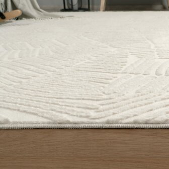 Effen creme karpet of vloerkleed SKY 525