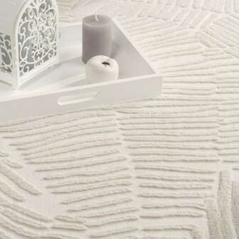 Effen creme karpet of vloerkleed SKY 525