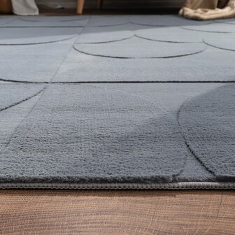Effen antraciet  karpet of vloerkleed SKY 526