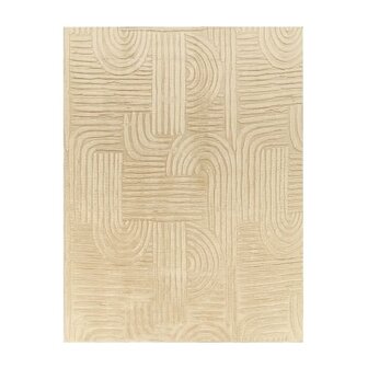 Effen beige karpet of vloerkleed SKY 527