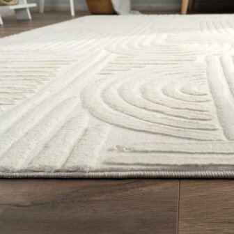 Effen creme karpet of vloerkleed SKY 527