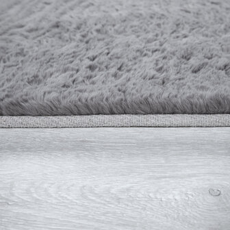 Hoogpolig effen soft vloerkleed SOFTY 780 kleur antraciet