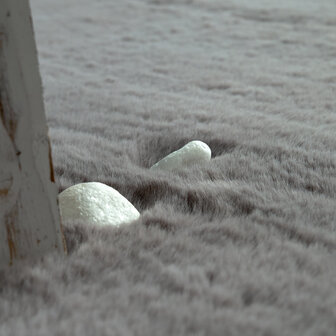 Hoogpolig effen soft vloerkleed SOFTY 780 kleur antraciet