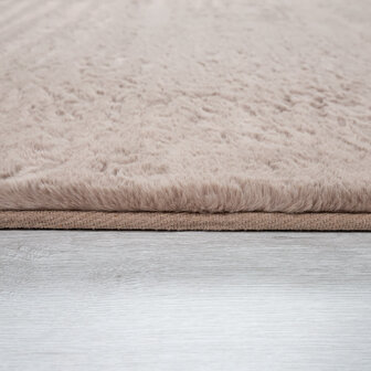 Hoogpolig effen soft vloerkleed SOFTY 780 kleur beige