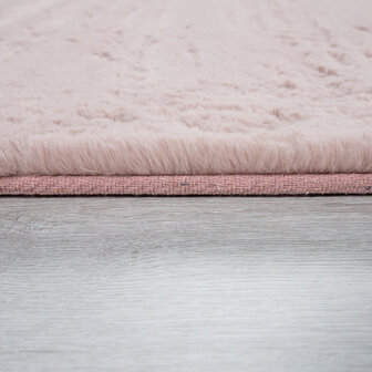 Hoogpolig effen soft vloerkleed SOFTY 780 kleur pink
