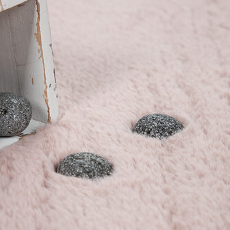 Hoogpolig effen soft vloerkleed SOFTY 780 kleur pink