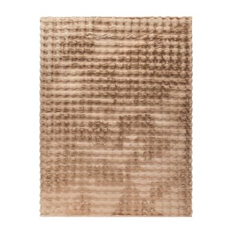 Hoogpolig soft vloerkleed ANDRES 741 kleur beige
