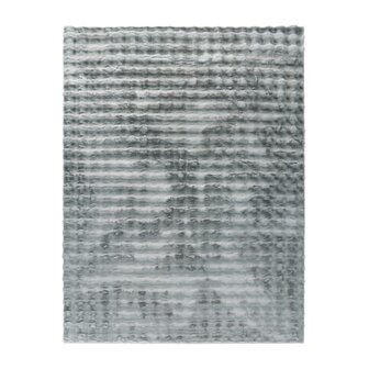 Hoogpolig soft vloerkleed ANDRES 741 kleur grijs