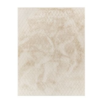 Hoogpolig soft vloerkleed ANDRES 742 kleur creme