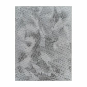 Hoogpolig soft vloerkleed ANDRES 742 kleur grijs