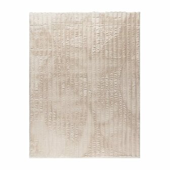 Hoogpolig soft vloerkleed ANDRES 743 kleur creme