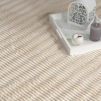 Hoogpolig soft vloerkleed ANDRES 743 kleur creme