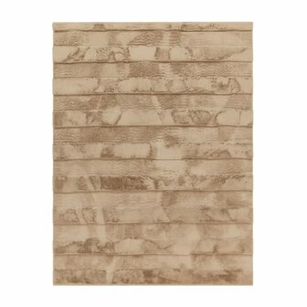 Hoogpolig soft vloerkleed ANDRES 744 kleur beige