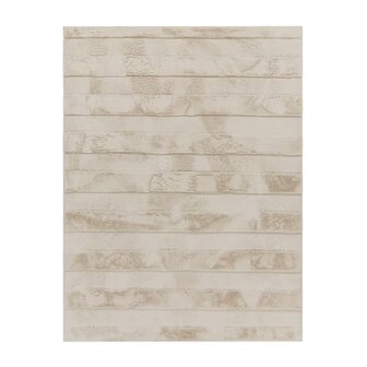 Hoogpolig soft vloerkleed ANDRES 744 kleur creme