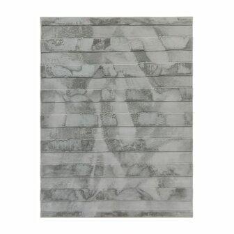 Hoogpolig soft vloerkleed ANDRES 744 kleur grijs