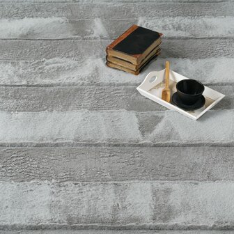 Hoogpolig soft vloerkleed ANDRES 744 kleur grijs