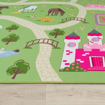 Kinder vloerkleed of karpet KIDDY 560 kleur groen