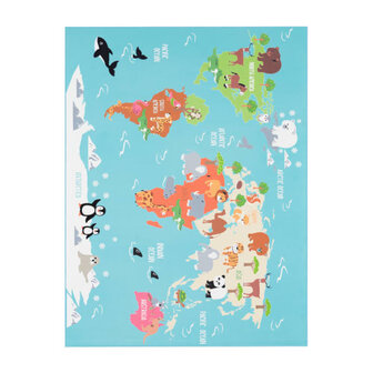 Kinder vloerkleed of karpet KIDDY 564 kleur turquoise
