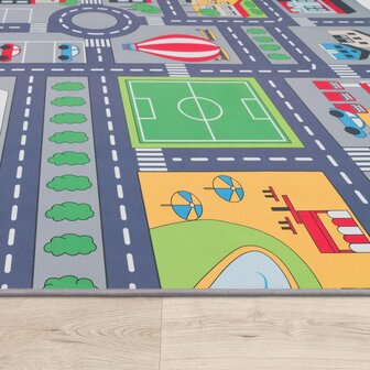 Kinder vloerkleed of karpet KIDDY 576 kleur grijs
