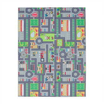 Kinder vloerkleed of karpet KIDDY 577 kleur grijs
