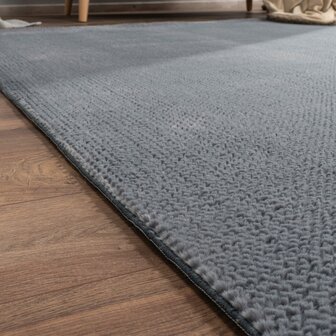 Effen antraciet vloerkleed of karpet AMBIANCE 521