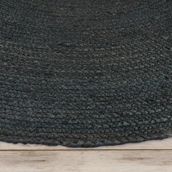 Jute vloerkleed of karpet BOSTON kleur antraciet 595