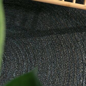 Jute vloerkleed of karpet BOSTON kleur antraciet 595