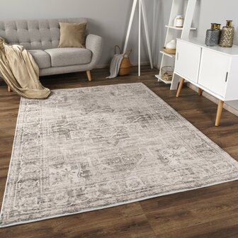 Klassiek vintage vloerkleed of karpet SPECTRUM kleur beige 461