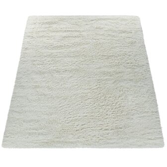Hoogpolig vloerkleed of karpet LONDON 591 kleur wit